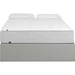 Světle šedá látková postel Kave Home Matters 160 x 200 cm