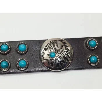 Náramek SteelArt.Kožený náramek, Indián. KUZ20203