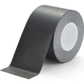 Výstražná páska Černá plastová voděodolná protiskluzová páska FLOMA Resilient Standard - délka 18,3 m, šířka 10 cm, tloušťka 1 mm