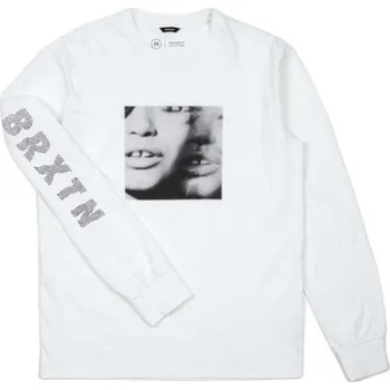 Pánské tričko BRIXTON triko - Lens L/S Stt White (WHITE) velikost: S