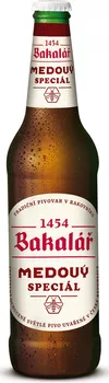 Pivo Bakalář Medový speciál 14° 0,5 l 