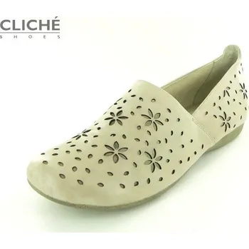 Dámské sandále Nadměrné kožené letní polobotky, Fiona 31, béžová, vel 44 44