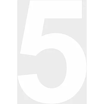 Barva ve spreji ŠABLONY plast čísla - 5 plast 0,5 mm výška znaku 100 mm