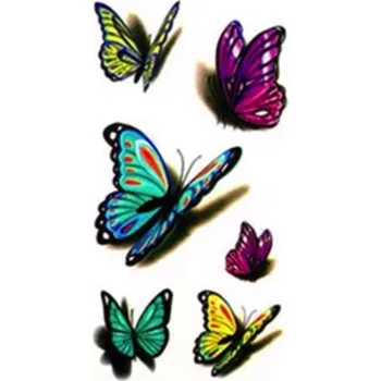 Odstranitelné tetování Jednorázové barevné nalepovací tetování motýli