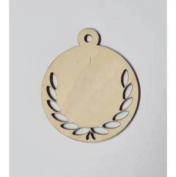 Jednorázové nádobí Medaile dřevěná kulatá vzor 5 polotovar , balení 30 ks nebo 50 ks - 30 ks / Menší velikost
