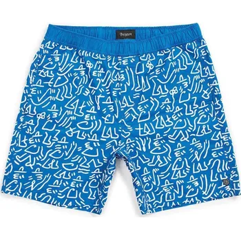Pánské kraťasy BRIXTON kraťasy - Steady Elastic Wb Short Royal/White (ROWHT) velikost: M