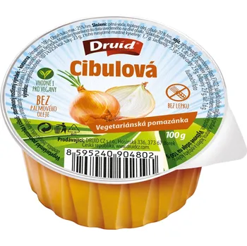 Rostlinná pomazánka Druid Vegetariánská pomazánka s cibulí 100 g