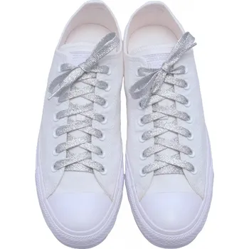 Tkaničky do bot Třpytivé tkaničky dětské - stříbrná Délka: 70