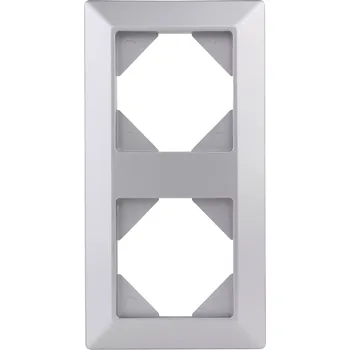 Elektrická zásuvka REV 2násobný rámeček stříbrná 0236820704 1 ks