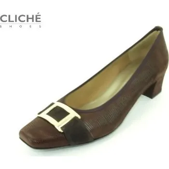 Dámské lodičky Nižší lodičky Carnot, hnědá, zlatá přezka 40