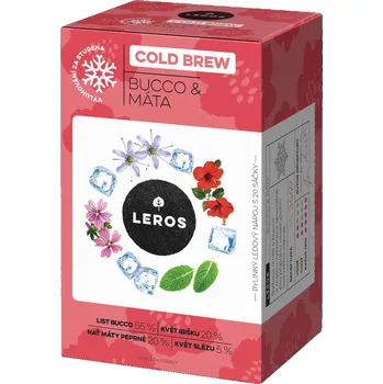 Horký nápoj Leros Cold Brew Bucco & Máta 20 x 1,5 g