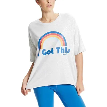 Dámské tričko BENCH triko - Active Graphic Light Grey Marl (GY155X) velikost: M