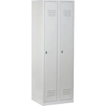 Šatní skříň Svařovaná šatní skříň DURO VARIO, šedá/šedá, otočný uzávěr