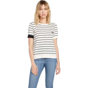 Dámské tričko VOLCOM triko - Simply Stone Ss Knit Stripe (STP) velikost: M