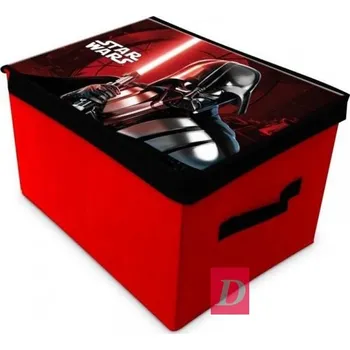 Úložný box ELI Úložný skládací box STAR WARS červený velký s víkem 40x30x25