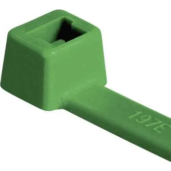 Organizace kabelů HellermannTyton 111-04801, T50R-PA66-GN, stahovací pásky, 4.60 mm, 200 mm, zelená, 100 ks
