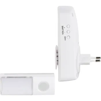 Domovní zvonek bezdrátový gong kompletní sada s bleskem, se jmenovkou Heidemann 70827 HX Ocean 230 V