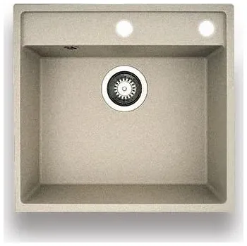 Nerezový dřez Casarredo Pyragranitový dřez CAMEA 1B (53x50) beige