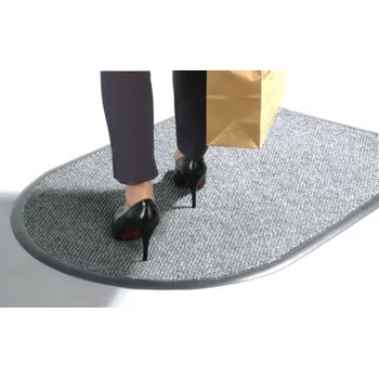 Čistící rohož PROFI se zaoblenou hranou 90 x 150 cm - Černá / černá / rovnoběžně s delší stranou