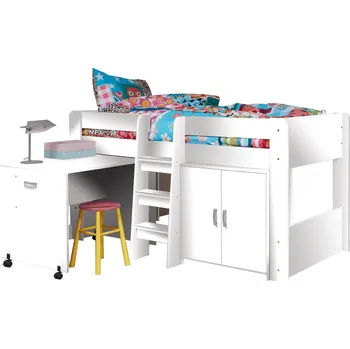 Dětská postel Tempo Kondela 90 x 200 cm Fany kombinovaná postel do dětského pokoje, bílá