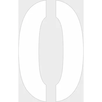 Barva ve spreji ŠABLONY plast čísla - 0 plast 0,5 mm výška znaku 100 mm