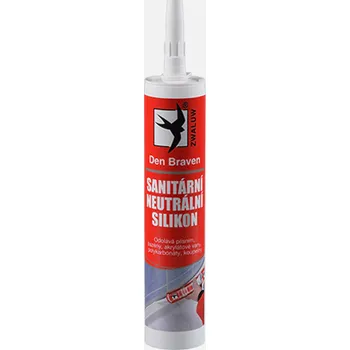 stavební silikon Den Braven sanitární neutrální silikon 310ml bílý 306021RL