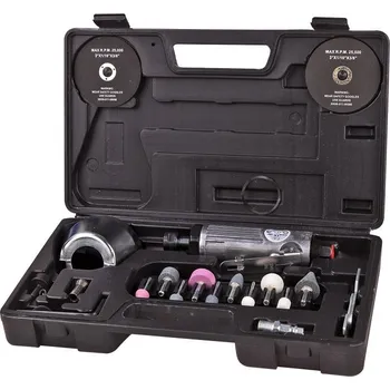 leštička DEMA Pneumatická bruska a leštička s příslušenstvím, 20-dílná sada