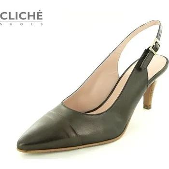 Dámské sandále Černé letní lodičky Benett, volná pata 44