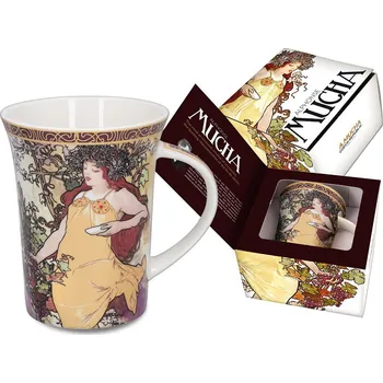 Carmani® Carmani - Porcelánový hrnek Alfons Mucha "podzim" v dárkové krabičce - 350 ml