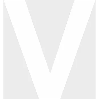 Barva ve spreji ŠABLONY plast písmena - V plast 0,5 mm výška znaku 200 mm