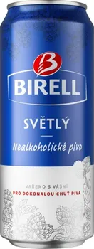 Pivo Birell světlý 0,5 l plech