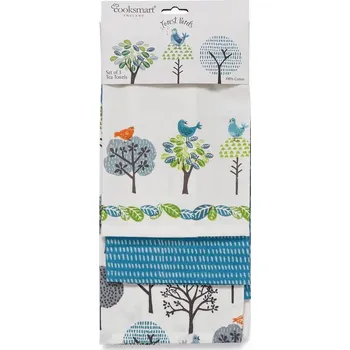 Utěrka Bavlněné utěrky v sadě 3 ks 45x65 cm Forest Birds – Cooksmart ® ID_1382825