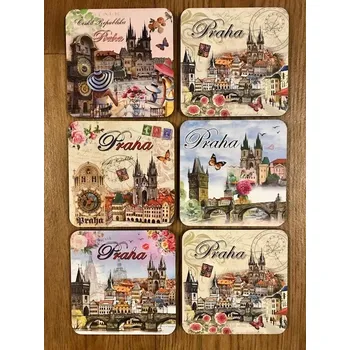 SKANTEX Set tácků PRAHA motiv: Praha - 6ks