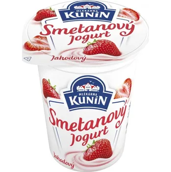 Mlékárna Kunín Smetanový jogurt Jahůdka 150 g