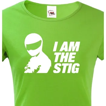 Dámské tričko Dámské tričko I am the Stig, Barva Zelená, Velikost XS, Canvas Dámské tričko s krátkým rukávem Bezvatriko.cz 0032