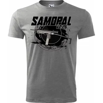 STRIKER Tričko Samopal vz.26 Barva: Šedá, Velikost: XXXL