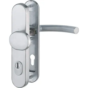 Dveřní kování Bezpečnostní kování HOPPE TRONDHEIM madlo/klika s překrytem, nerez, 90/8, 37-42mm