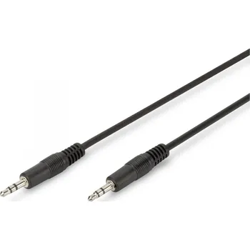 Audio kabel Digitus AK-510100-015-S jack audio kabel [1x jack zástrčka 3,5 mm - 1x jack zástrčka 3,5 mm] 1.50 m černá kulatý, nestíněný