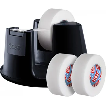 Izolační páska tesa ruční odvíječ lepicí pásky tesafilm® invisible černá Šířka role (max.): 19 mm Délka role (max.) 33 m včetně 3 rolí lepicí fólie 33m x 19mm