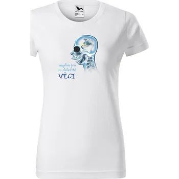 Pánské tričko Tričko Důležité věci – vlak (Velikost: S, Typ: pro ženy, Barva trička: Bílá)