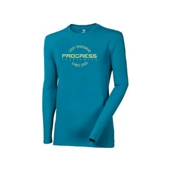 Pánské tričko Progress VANDAL "STAMP" petrol L; Modrá triko