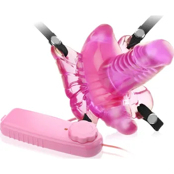 Erotický masážní přípravek VIBRUJÍCÍ MOTÝLEK S PENISEM MASAŽÉR VAGÍNY MASTURBÁTOR NA OVLÁDÁNÍ – 6