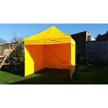 Stan Nůžkový stan 2,7x4 PROFI STEEL + 3 boky, 2 vaky, markýza - 23 barev - Žlutá