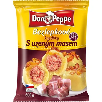 Hotové jídlo Don Peppe Bezlepkové knedlíky s uzeným masem 600 g