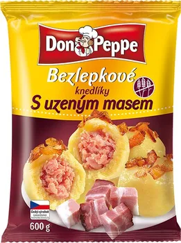 Hotové jídlo Don Peppe Bezlepkové knedlíky s uzeným masem 600 g
