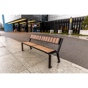 Zahradní lavice PROFICITY Kovová lavička Gladiator WPC/Dřevoplast Barevná kombinace: Šedá