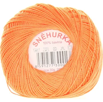 Příze Niťárna Česká Třebová Sněhurka oranžová 2254