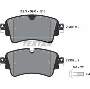 Brzdová destička Sada brzdových destiček, kotoučová brzda TEXTAR 2230801