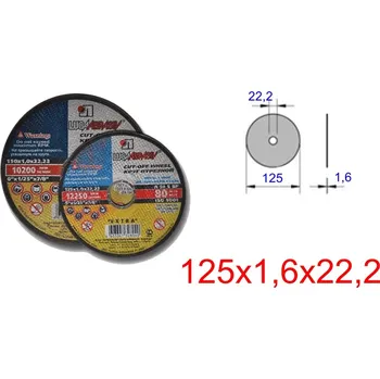 Brusný kotouč kotouč řezný-NEREZ-125x1,6