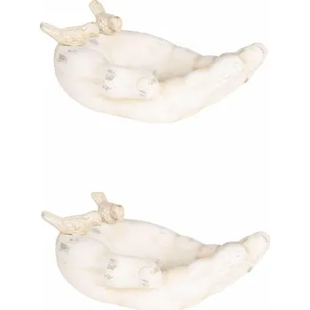 Zahradní dekorace Clayre & Eef, Holandsko Clayre & Eef - 2 ks - Ptačí pítko ruka s ptáčky - 29*19*11 cm